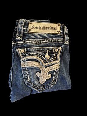 🔥 Rock Revival Skinny Jeans – Premium Denim, Flawless Fit 🔥 Size 26